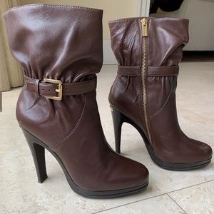 Michael Kors Brown Platform Booties